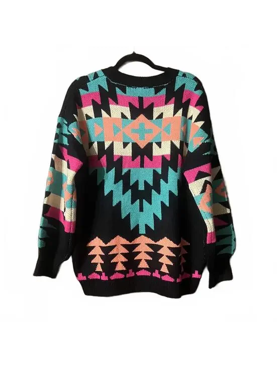 Sterling Kreek Medium Southwestern Patterned Sweater Medium - Picture 3 of 3